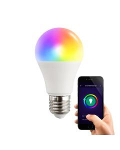 Ampoule LED Intelligente Wifi E27, toutes les couleurs et blanc chaud