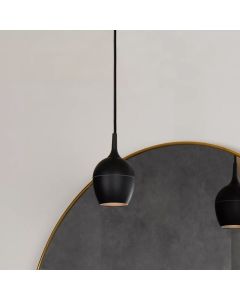 Suspension salle de bain moderne noir, Preston, IP44