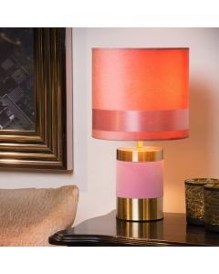 Lampe de table rétro dorée, Extravaganza Frizzle, avec interrupteur