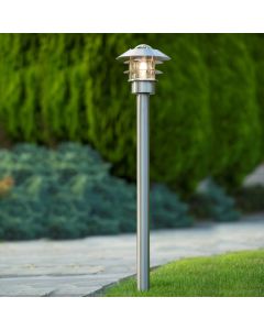 Candélabre extérieur moderne chromé, Zico, IP44