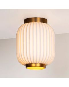 Lampe plafond en céramique dorée, Gosse