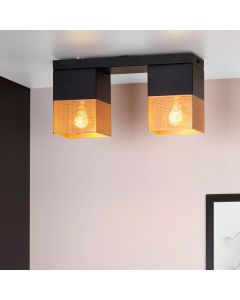 Lampe plafond moderne dorée, Renate