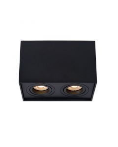 Spot plafond moderne noir, Tube
