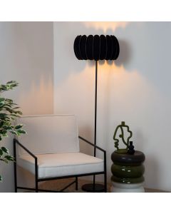 Lampadaire moderne noir, Spencer, avec interrupteur