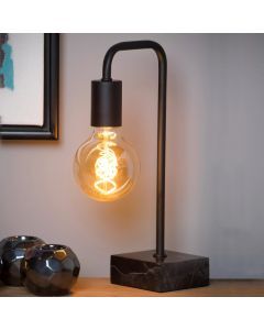 Lampe de table moderne noire, Lorin, avec interrupteur
