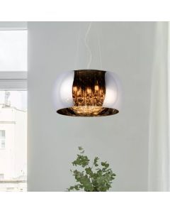 Suspension moderne chromée, Pearl