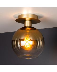 Lampe plafond rétro dorée, Marius