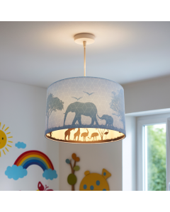 Suspension pour enfants bleue en tissu, Safari