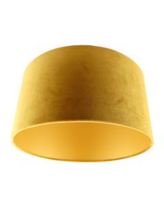 Abat-jour en velours jaune Milene, Tissu, moderne
