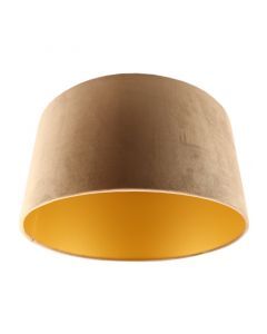 Abat-jour en velours d'or Melanie, Tissu, moderne