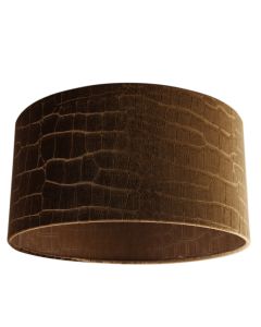 40 cm abat-jour en velours marron tissu crocodile, Emilius