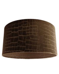 50 cm abat-jour en velours marron tissu crocodile, Emilius