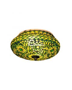 Lampe plafond orientale verte mosaïque, Mimoun