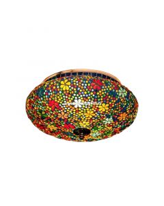 Lampe plafond orientale multicolore mosaïque, Mimoun