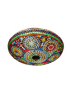 Lampe plafond orientale multicolore mosaïque, Louay