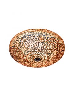 Lampe plafond orientale violette mosaïque, Annas