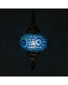 Suspension orientale bleue mosaïque, Aicha