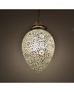 Suspension orientale blanche mosaïque, Isa