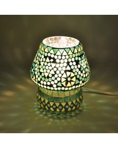 Lampe de table orientale verte mosaïque, Rachel