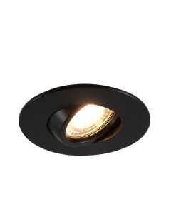 Spot encastré salle de bain noir moderne, Jill, IP44
