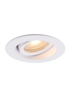 Spot encastré salle de bain blanc en aluminium, Jorin, IP65