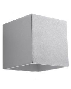 Applique up and down en aluminium grise, Andro