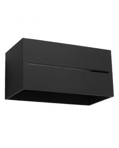 Applique up and down en aluminium noire, Jacky