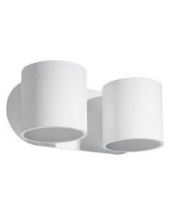 Applique up and down en aluminium blanche, Amely