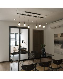 Suspension en acier noire, Lauraine