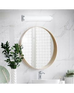 Plafonnier salle de bain en verre chromé, Lanza