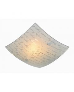 Lampe plafond classique blanche, Anna