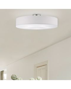 Lampe plafond en métal nickel, Ledbury
