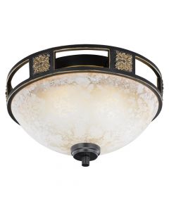Lampe plafond classique couleur rouille, Letchworth