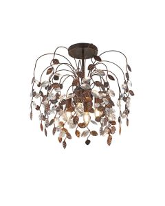 Plafonnier couleur rouille vintage, Charlotte