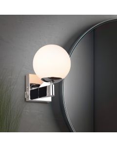 Applique salle de bain moderne chromée, Eray, IP44