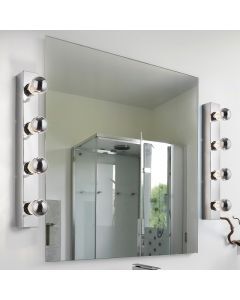 Applique salle de bain moderne chromée, Rinaldo, IP44