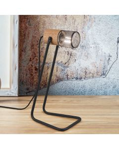 Lampe de table vintage noire, Jessica, avec interrupteur