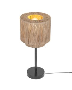 Lampe de table rustique beige, Rinus