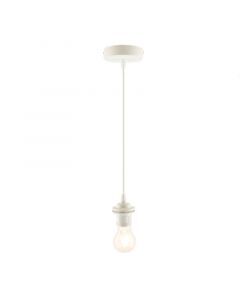 Suspension sans abat-jour blanche moderne, Rika