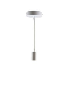 Suspension sans abat-jour blanche en aluminium, Rika