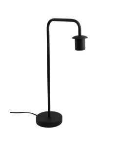 Lampe de table sans abat-jour noire en aluminium, Rika