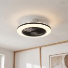Ventilateur de plafond noir moderne, Hale, 40W, 3000K LED, avec télécommande
