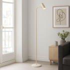 Lampadaire beige moderne, Carlos, avec interrupteur