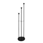 Lampadaire sans abat-jour noir en aluminium, Rika