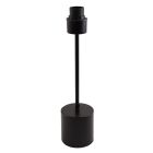 Lampe de table sans abat-jour noire en aluminium, Rika, avec interrupteur