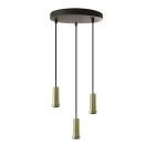 Suspension sans abat-jour noire en aluminium, Rika