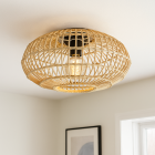 Lampe plafond marronne rustique, Emilio