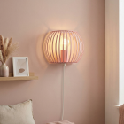 Applique murale rose industrielle, Lieve, avec interrupteur