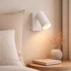 Spot mural blanc moderne, Nadi, avec interrupteur