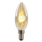 Olucia ampoule LED bougie E14 gradable Tuelo, ambre, 2W, 2200K